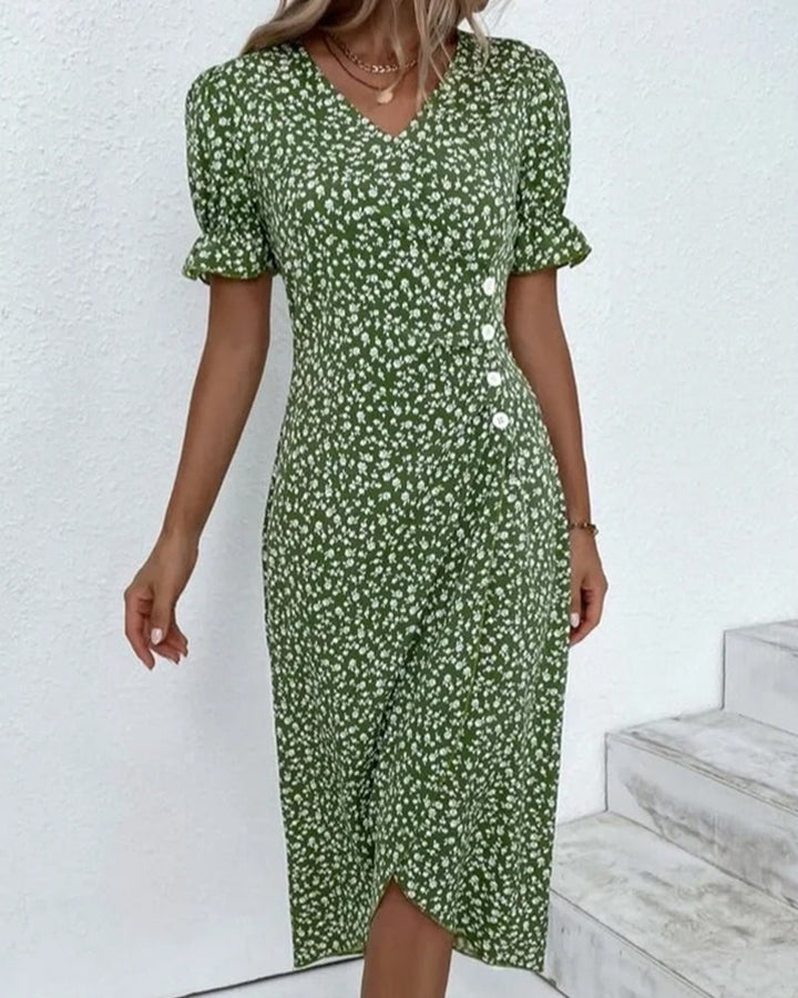 Margot | Floral Summer Dress With Graceful Tummy Coverage