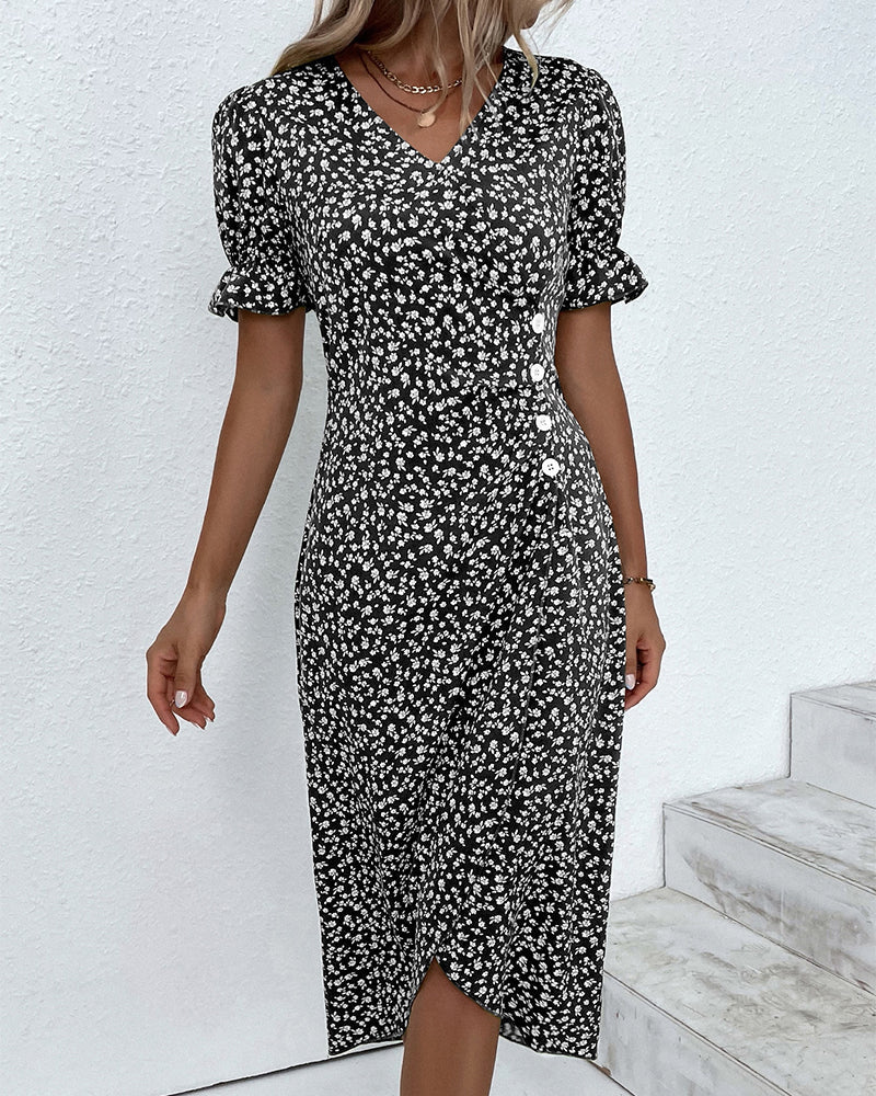 Margot | Floral Summer Dress With Graceful Tummy Coverage