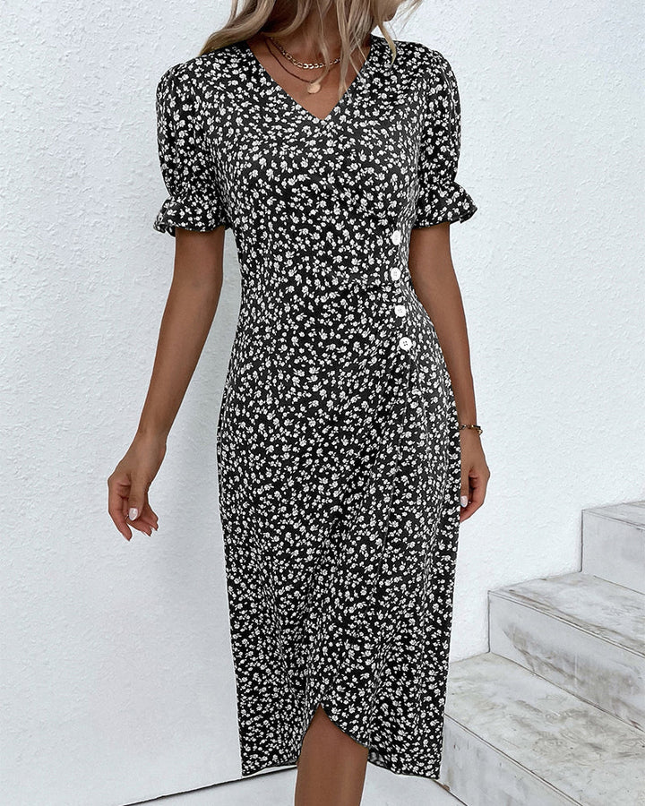 Margot | Floral Summer Dress With Graceful Tummy Coverage