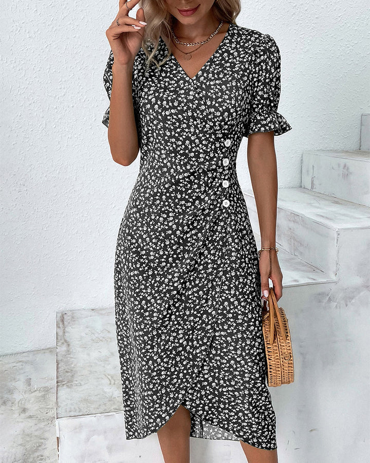 Margot | Floral Summer Dress With Graceful Tummy Coverage