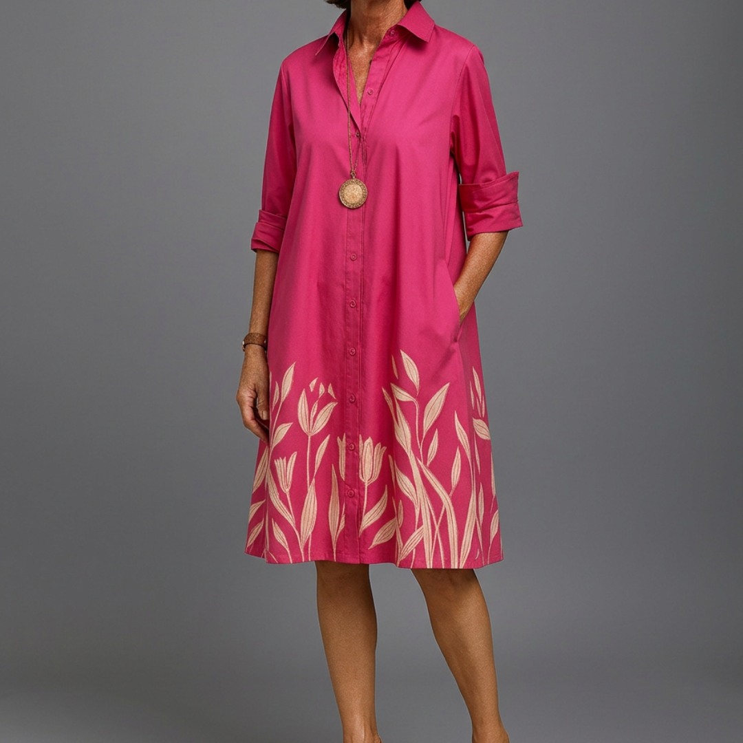 Amalina | Floral Midi Dress
