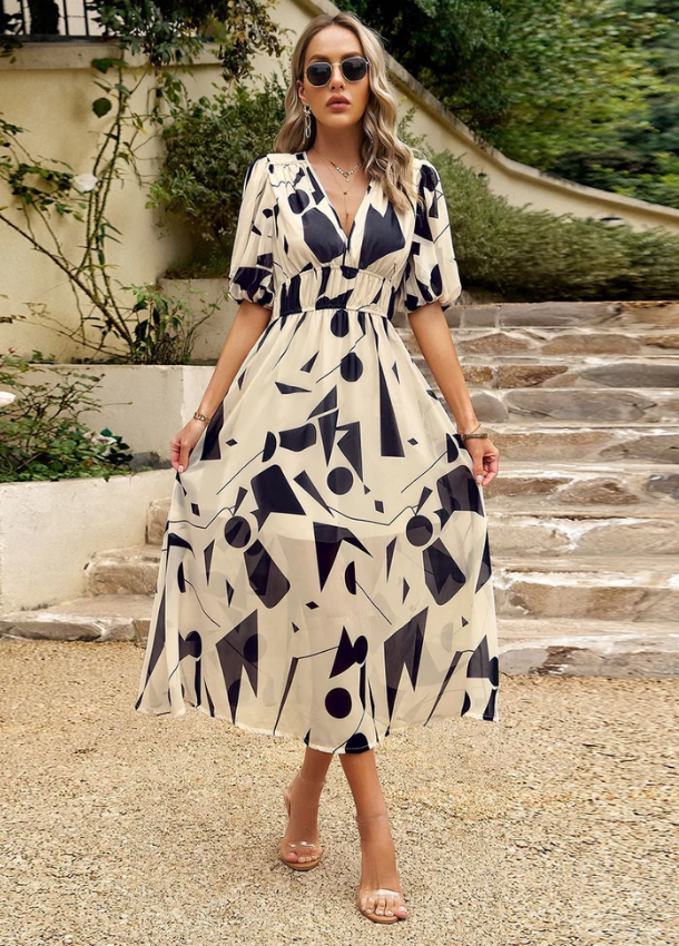 Clarissa | Flattering Floral Midi Dress