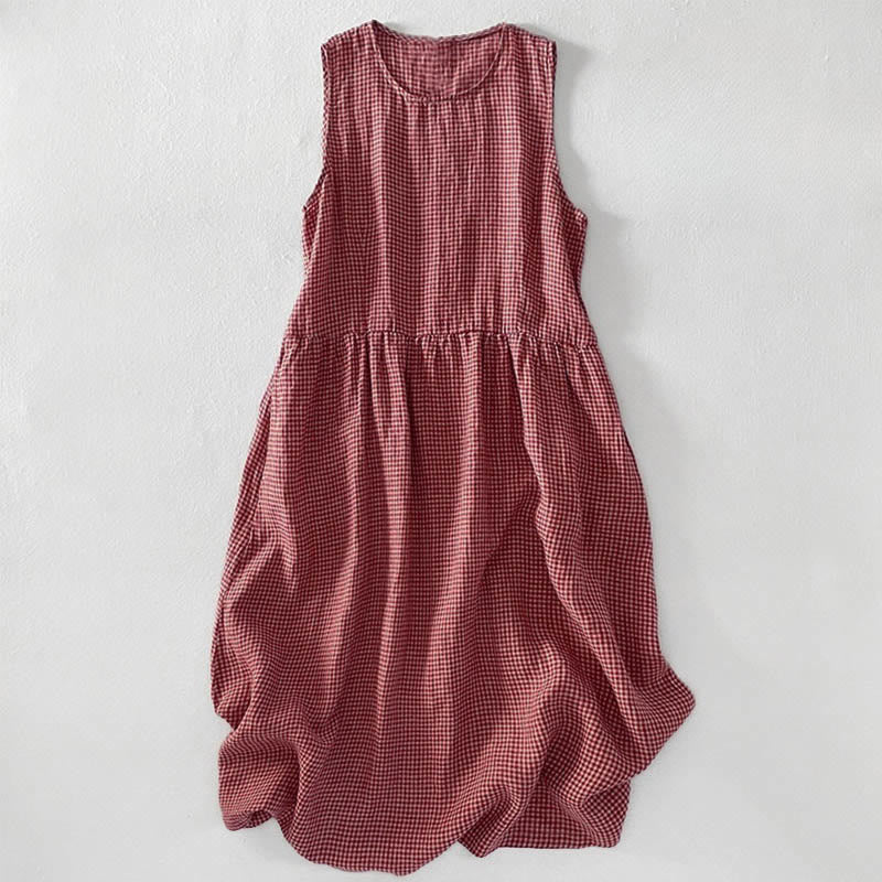 Sabina | Plaid Sleeveless Dress
