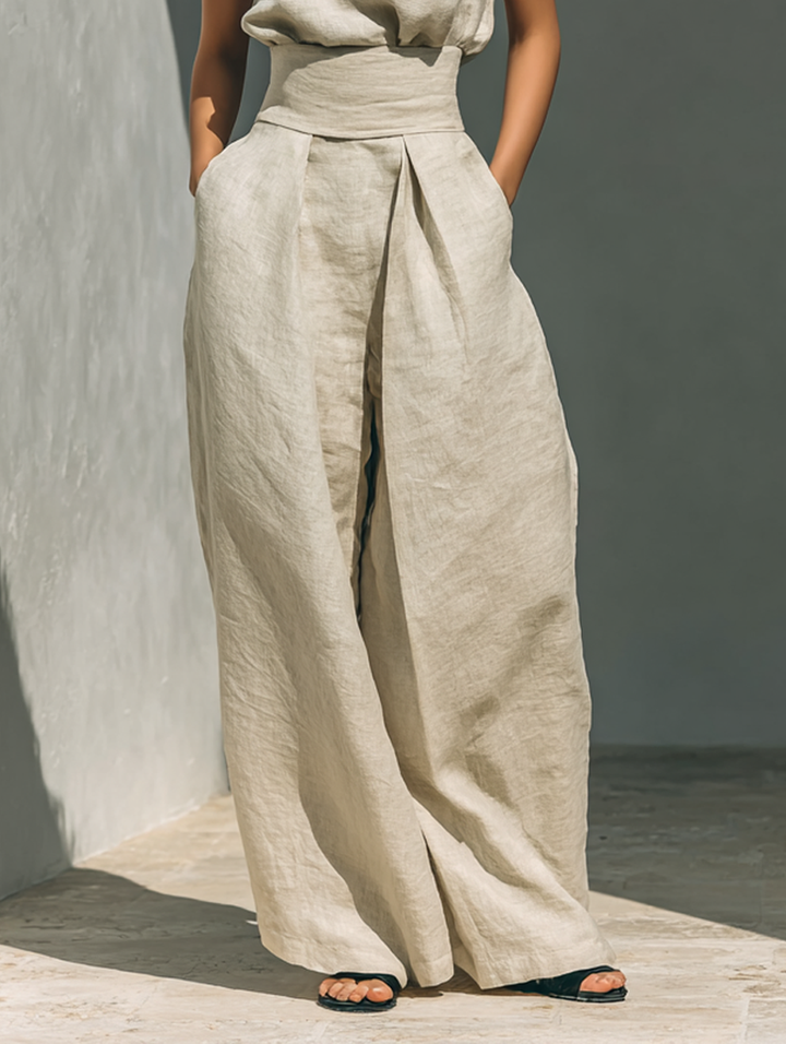 Desiree | Minimalist Tank Top & Wide-Leg Pants Set