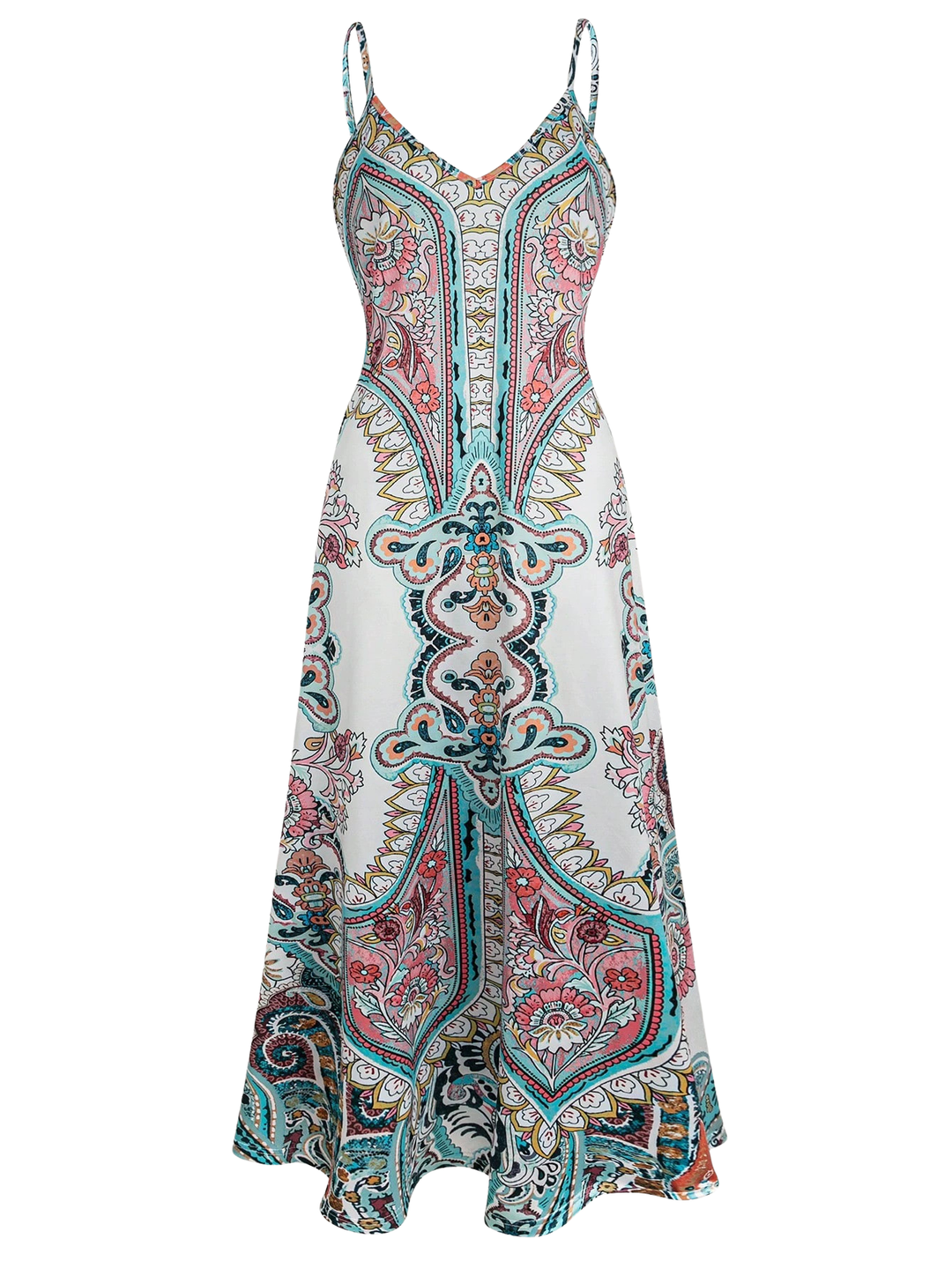 Sammy | Boho Floral Print Sleeveless Dress