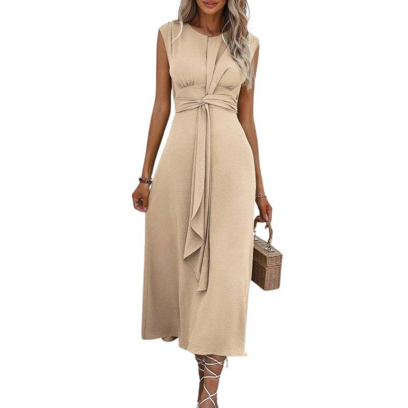 MIYA™ | Stylish Waist-Tie Long Sleeveless Dress