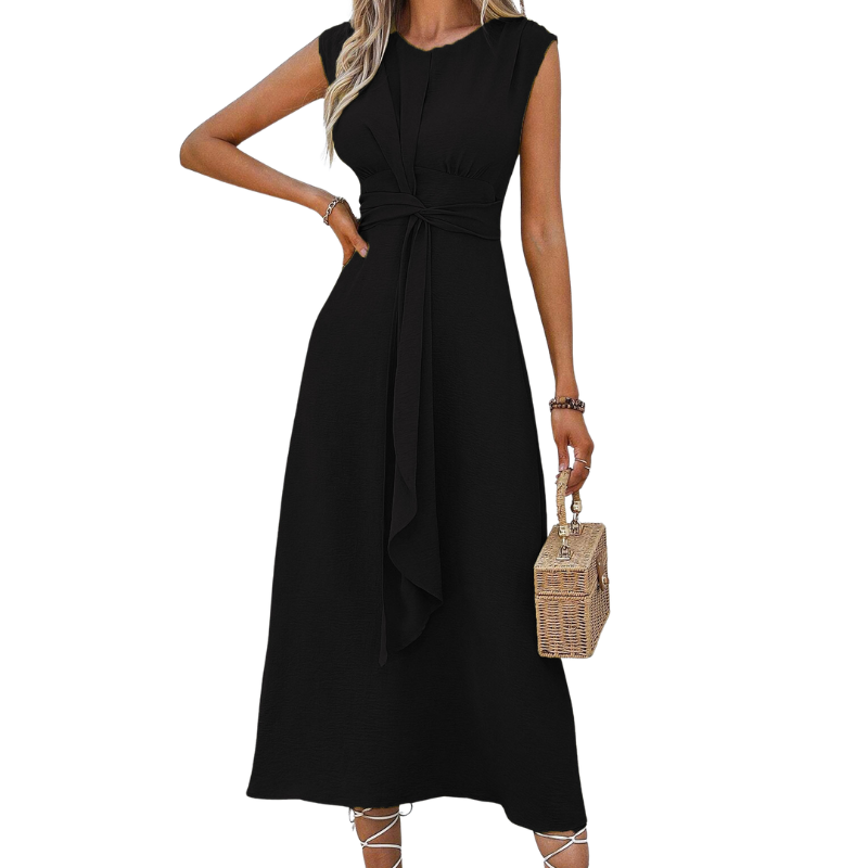 MIYA™ | Stylish Waist-Tie Long Sleeveless Dress