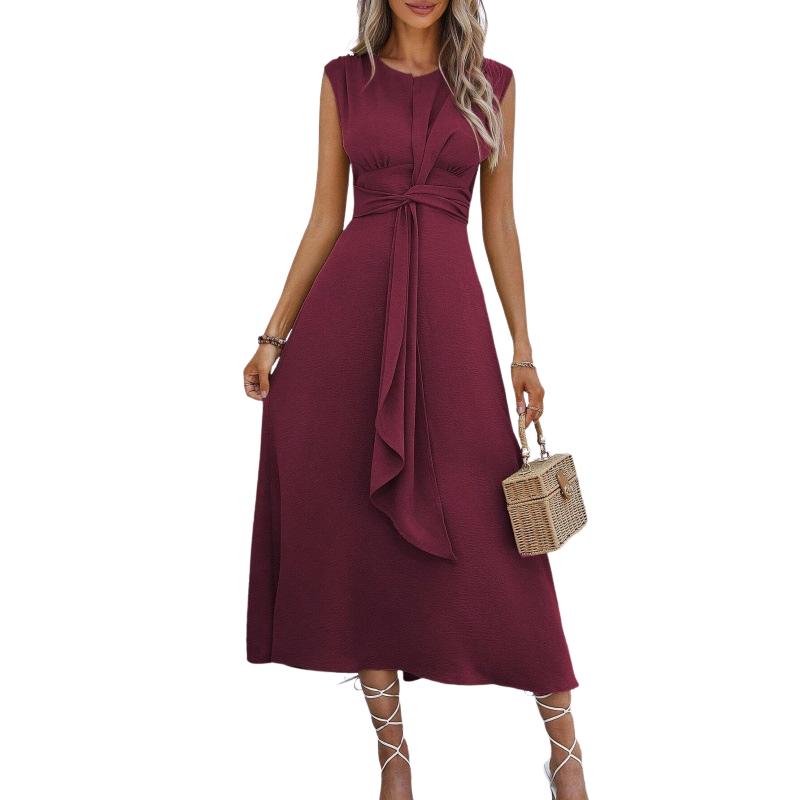 MIYA™ | Stylish Waist-Tie Long Sleeveless Dress