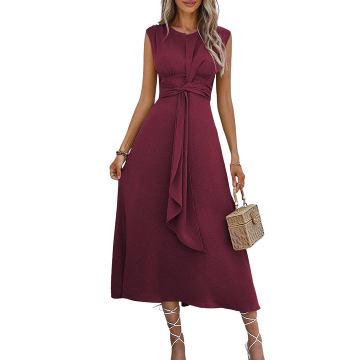 MIYA™ | Stylish Waist-Tie Long Sleeveless Dress