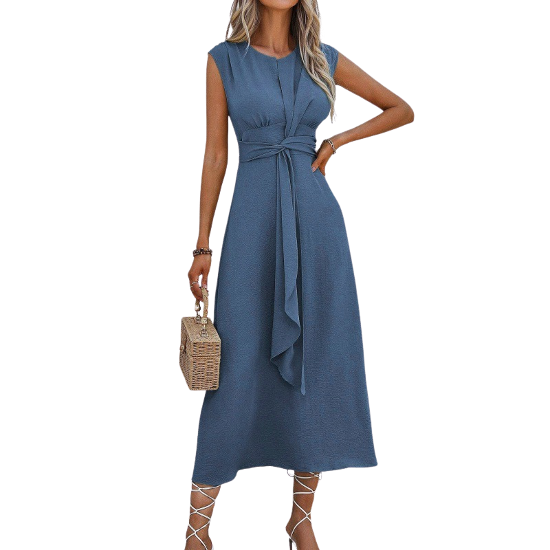 MIYA™ | Stylish Waist-Tie Long Sleeveless Dress