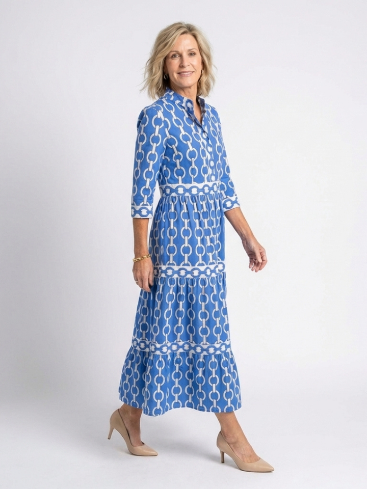 Carla | Chain Pattern Midi Dress