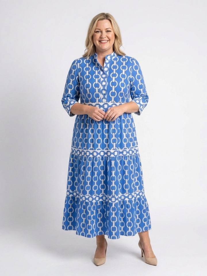 Carla | Chain Pattern Midi Dress