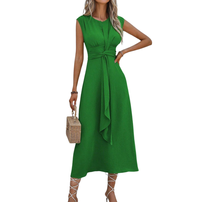 MIYA™ | Stylish Waist-Tie Long Sleeveless Dress