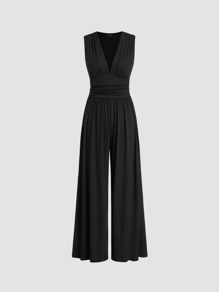 CHAR – Chic Sleeveless Wide-Leg Jumpsuit