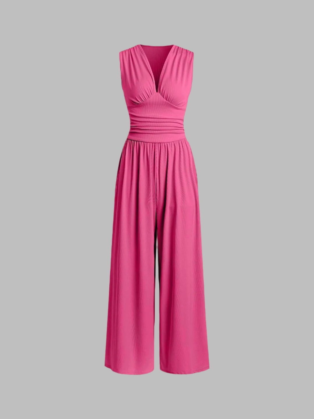 CHAR – Chic Sleeveless Wide-Leg Jumpsuit