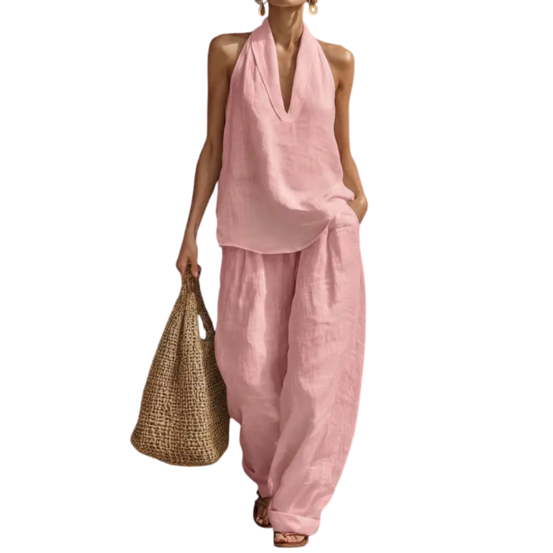 YURI™ – Breezy Halter Wide-Leg Two Piece Set
