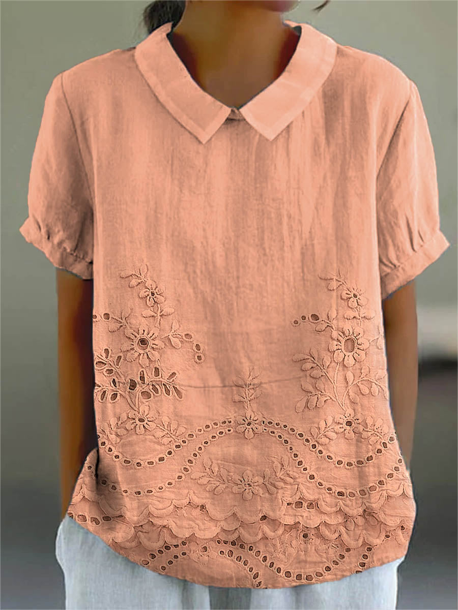 Josephine | Floral Embroidered Shirt