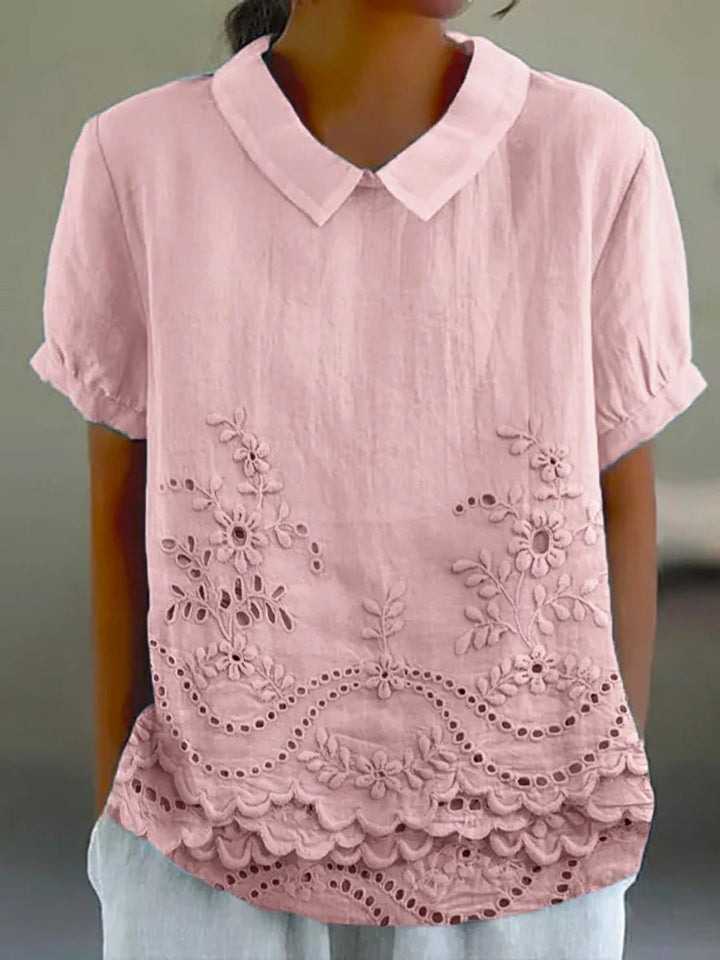 Josephine | Floral Embroidered Shirt