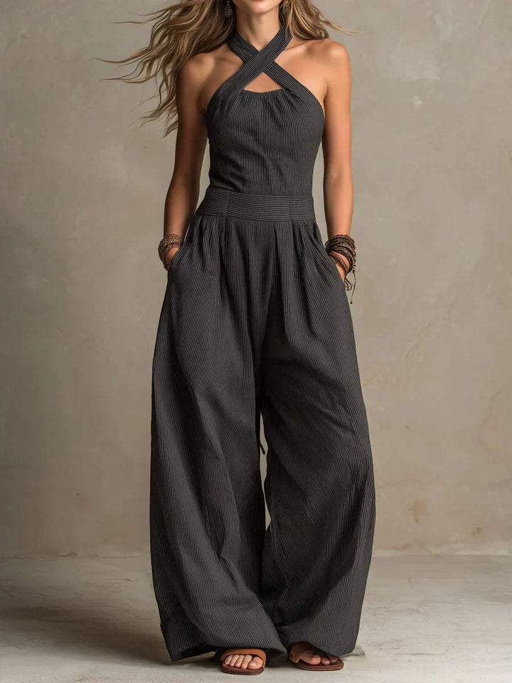 Ingrid | Elegant Crossover Neckline Jumpsuit