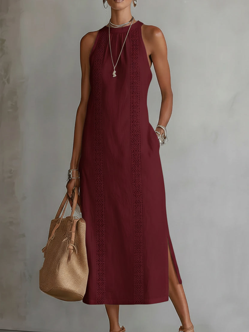 Jimena | Cotton Linen Midi Dress