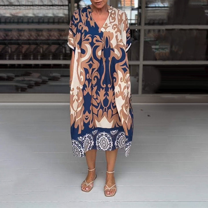 Evelora | Printed Midi Dress