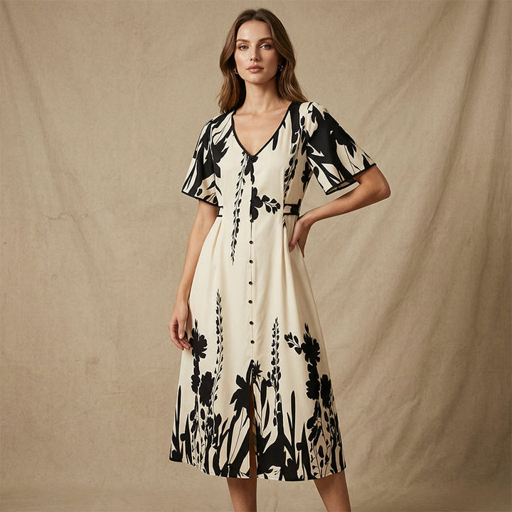 Julavie | Botanical Midi Dress